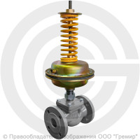 Регулятор перепада давления прямого действия НО чугунный фланцевый Ду-65 Ру-16 Kvy=63м3/ч 0,1-0,6 МПа Энерготехномаш УРРД-НО-РПД