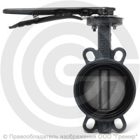 Затвор дисковый поворотный межфланцевый Ду-125 Ру-16 NBR с нержавеющим диском Benarmo