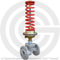 Регулятор давления прямого действия НО "после себя" чугунный фланцевый Ду-20 Ру-16 Kvy=6,3м3/ч 0,05-0,3 МПа Энерготехномаш УРРД-НО-РД
