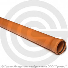 Труба НПВХ (ПВХ) канализационная рыжая Дн 110х3,2 безнапорная L=4м в/к SN4 Агригазполимер