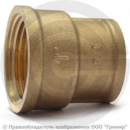 Муфта латунная переходная ВР (ВН) Ду 25-15 (1"-1/2") LD