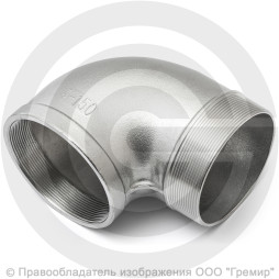 Отвод резьбовой (угольник) нержавеющий AISI 316 НР-ВР (НАР-ВН) Ду-80 (3")