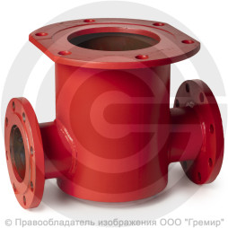 Подставка пожарная двойная фланцевая ППДФ стальная Ду 150-150 Ру-16 КЗСД