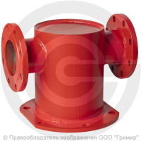 Подставка пожарная двойная фланцевая ППДФ стальная Ду 500-500 Ру-16 КЗСД Подставка пожарная двойная фланцевая ППДФ стальная Ду 500-500 Ру-16 КЗСД