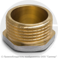 Заглушка латунная НР (НАР) Ду-50 (2") никель Aquasfera Заглушка латунная НР (НАР) Ду-50 (2") никель Aquasfera