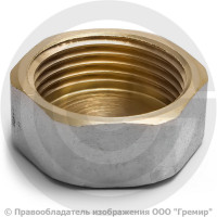 Заглушка латунная ВР (ВН) Ду-25 (1") никель Aquasfera Заглушка латунная ВР (ВН) Ду-25 (1") никель Aquasfera