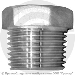 Заглушка нержавеющая AISI 304 6-ти гранная НР (НАР) Ду-8 (1/4")