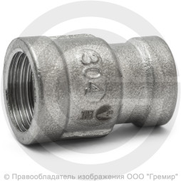 Муфта нержавеющая AISI 304 переходная Ду 10-6 (3/8"-1/8")