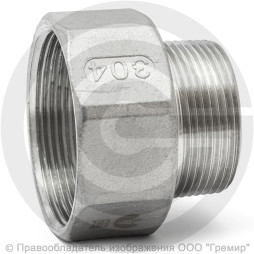 Футорка обратная нержавеющая AISI 304 Ду 50-40 (2"-1 1/2")