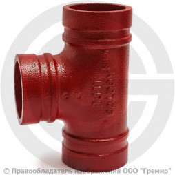 Тройник переходной под резьбу грувлок Ду 100-25 (Дн 114х1") Ру-25 XGQT08S