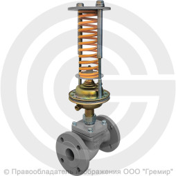 Регулятор давления прямого действия НЗ "до себя" чугунный фланцевый Ду-80 Ру-16 Kvy=100м3/ч 0,3-1,2 МПа Энерготехномаш УРРД-НЗ-РД