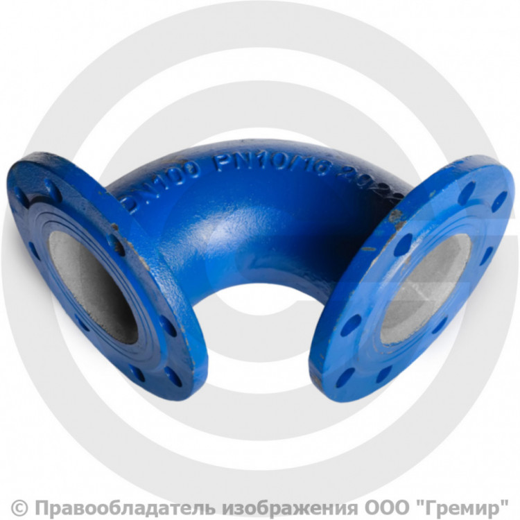 Отвод фланцевый ОФ Ду-200 45 градусов ВЧШГ с ЦПП цинк+AL ГОСТ ISO 2531 ...