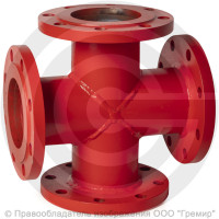 Крест фланцевый КФ стальной Ду 100-50 Ру-10 КЗСД